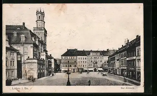 AK Löbau i. Sa., Rathaus am Altmarkt