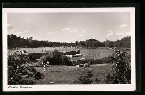 AK Berlin-Pichelswerder, Stössensee mit Segelschiffchen