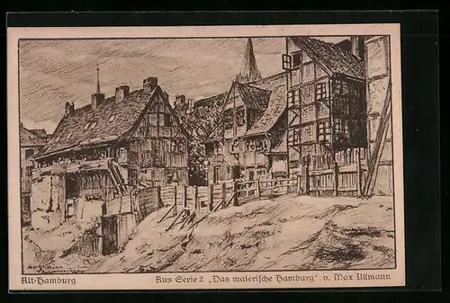 Künstler-AK Alt-Hamburg, Das malerische Hamburg