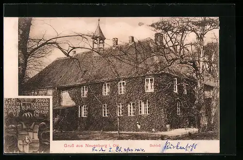 AK Neuenburg i. Old., Blick auf das Schloss