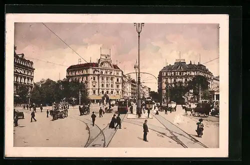 AK Berlin-Tiergarten, Strassenbahnen am Potsdamerplatz