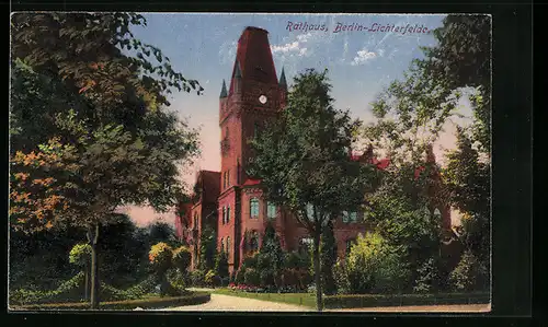 AK Berlin-Lichterfelde, Blick auf das Rathaus