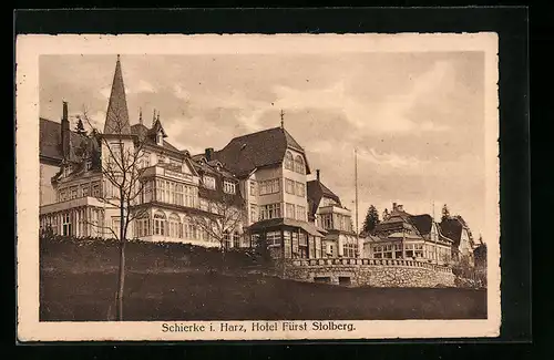 AK Schierke i. Harz, Hotel Fürst Stolberg