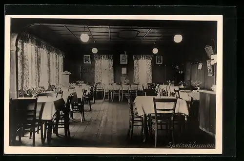 AK Steinneid-Siegmundsburg /Thür. Wald, Speisezimmer des Gast- u. Pensionshauses Hiftenberg