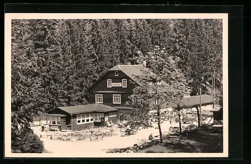 AK Massermühle /Thür., Blick auf das Ferienheim