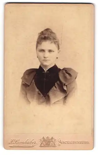Fotografie F. Samhaber, Aschaffenburg, Junge Frau im hübschen Kleid