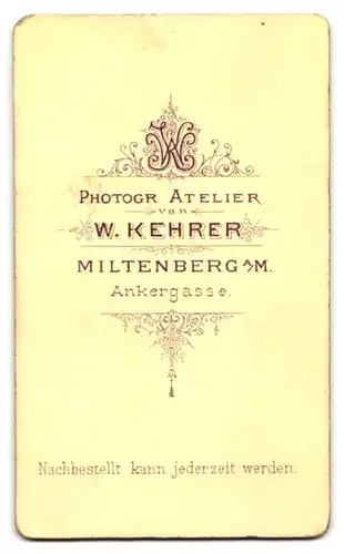 Fotografie W. Kehrer, Miltenberg a. M., Ankergasse, Kind mit Spielzeug an einem Sessel mit Samtbezug