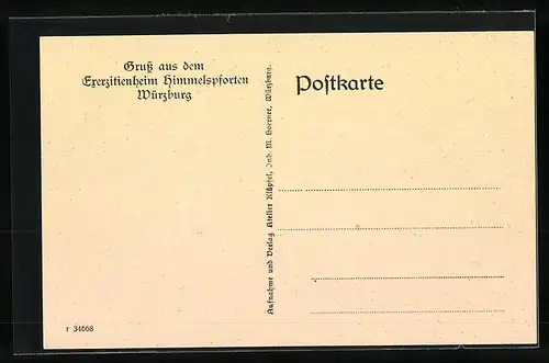 AK Würzburg, Exerzitienheim Himmelspforten, Verwaltungszimmer