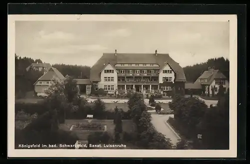 AK Königsfeld /Bad. Schwarzwald, Sanatorium Luisenruhe