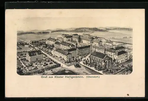 AK Oberndorf, Kloster Heiligenbronn aus der Vogelschau