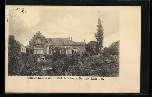 AK Lahr i. B., Offizier-Kasino des 8. Bad. Inf.-Regts. No. 169