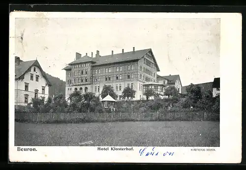 AK Beuron, Ansicht vom Hotel Klosterhof