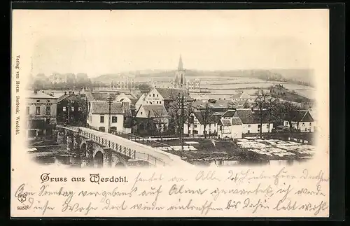 AK Werdohl, Teilansicht aus der Vogelschau