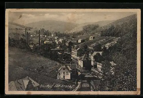 AK Eveking i. Westf., Gasthof zur Krone, Inh. Emil Bauckhage