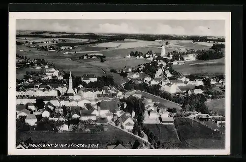 AK Neumarkt-St. Veit, Ortsansicht vom Flugzeug aus