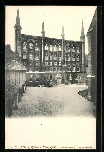 AK Lübeck, Rathaus, Nordfacade