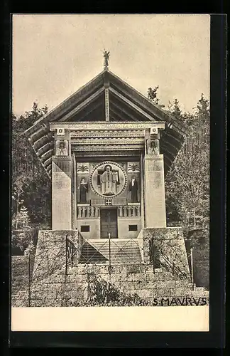 AK Beuron, vor der St. Maurus-Kapelle