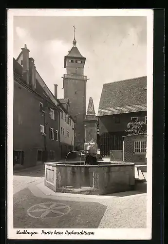 AK Waiblingen, Partie beim Hochwachtturm