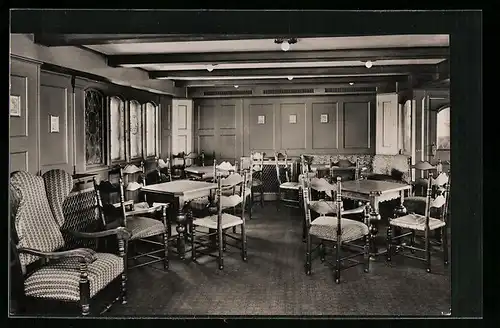 AK Hamburg-Amerika Linie Passagierschiff Deutschland, Gesellschaftszimmer, Touristen-Klasse