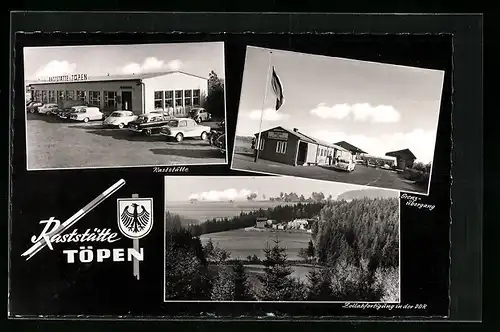 AK Töpen, Raststätte, Grenzübergang, Zollabfertigung in der DDR