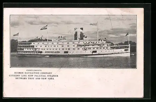 AK Hudson Navigation Company, Steamer Rensselaer