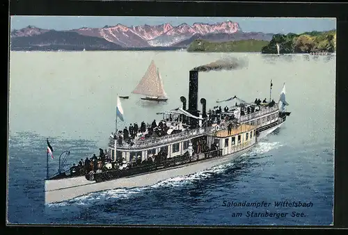 AK Salondampfer Wittelsbach am Starnberger See