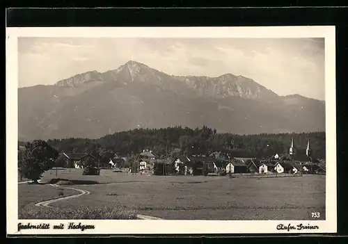 AK Grabenstätt, Ortsansicht mit Hochgern