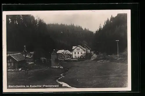 AK Bischofsmühle i. Rodachtal, Ortsansicht mit Fachwerkshäusern