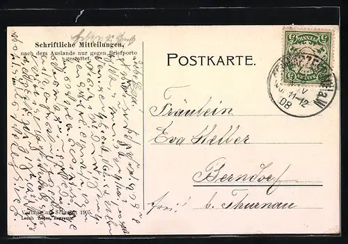 AK Schwarzenbach a. Wald, Ortsansicht mit Kirche