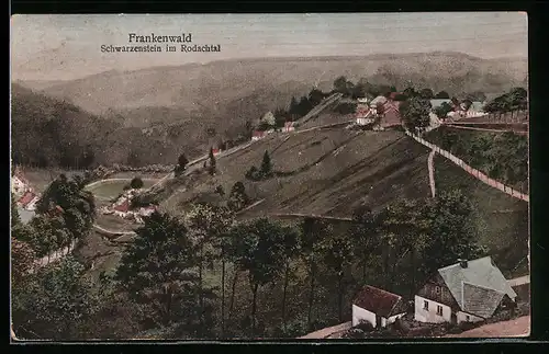 AK Schwarzenstein im Rodachtal, Ortsansicht aus der Vogelschau