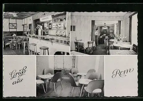 AK Rom bei Morsbach /Sieg, Innenansicht vom Gasthof Heinrich Klein