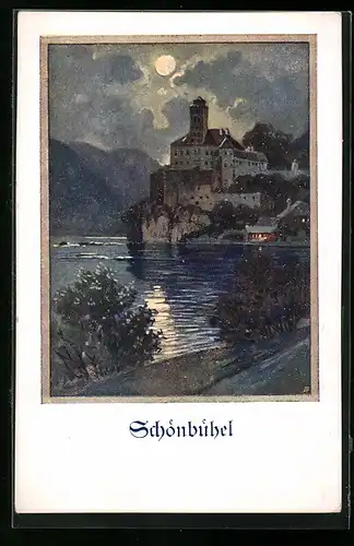 AK Schönbühel, Uferpartie, Deutscher Schulverein