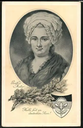 AK Deutscher Schulverein Nr. 109: Portrait Goethes Mutter