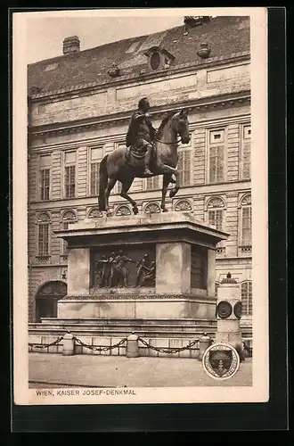 AK Deutscher Schulverein Nr. 206: Wien, Kaiser Josef-Denkmal