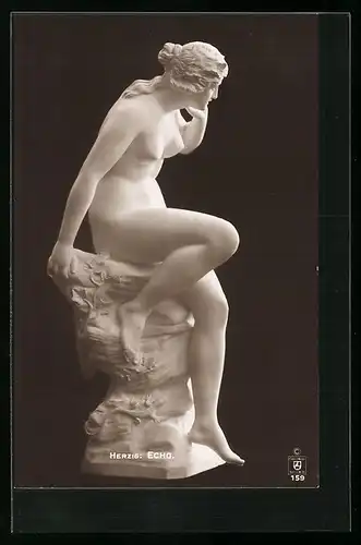 AK Statue von Herzig Echo