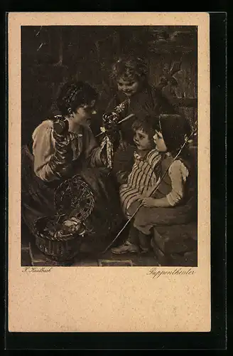 Künstler-AK Hermann Kaulbach: Puppentheater