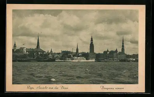AK Riga, Ansicht von der Düna, Daugavas ainava