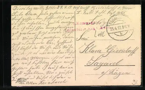 AK Mitau, Blick in die Poststrasse