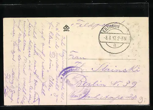 AK Mitau, Blick in die Kathol. Kirchenstrasse