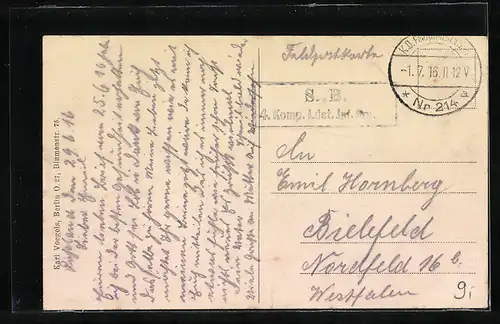 AK Mitau, Blick in die Poststrasse