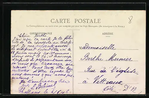 AK Challans, Vue générale prise de la route de Beauvoir