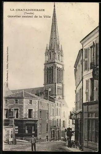 AK La Chataigneraie, Quartier central de la Ville