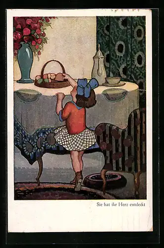 Künstler-AK St. Bender: Sie hat ihr Herz entdeckt