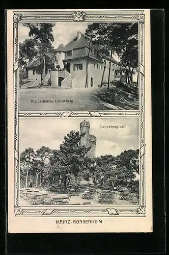 AK Mainz-Gonsenheim, Waldschänke Lenneberg, Am Lennebergturm