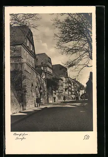 AK Marburg a. d. Lahn, Blick in die Barfüsserstrasse