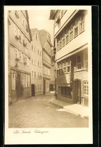 AK Kassel, Blick in die Strasse Fuldagasse