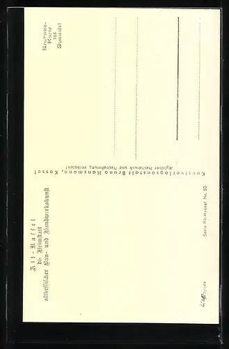 AK Kassel, Brüderstrasse m. Geschäft v. E. Kisselbach