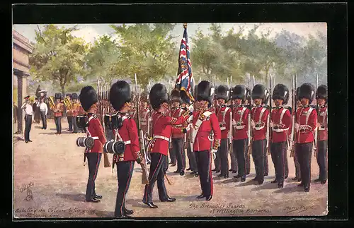 Künstler-AK Harry Payne: Grenadier Guards at Wellington Palace, Leibgarde