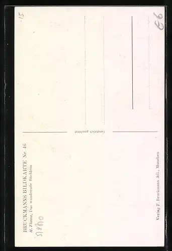 Künstler-AK Hans Thoma: Bachlauf auf einer Wiese