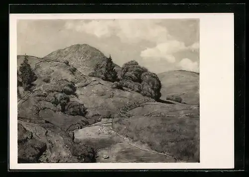 Künstler-AK Hans Thoma: Der Blössling bei Bernau 1912